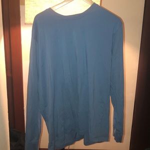 Plain Sky Blue Long Sleeve Tee